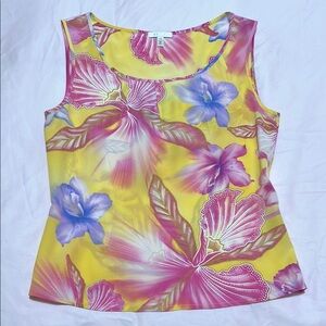 Escada Silk Floral Sleeveless Tank Top XS